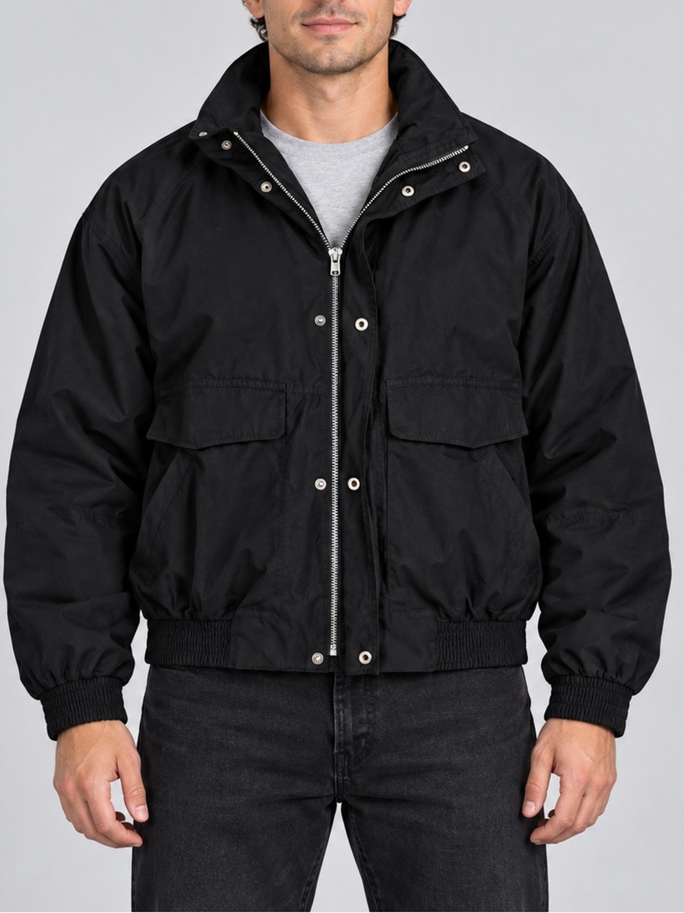 NWOT LONDON FOG MEN’S BLACK INSULATED BOMBER JACKET | SIZE XL REG.
